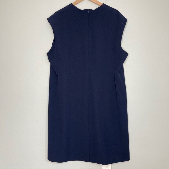 MM LaFleur Dress 3X Navy Aditi WonderTex Corp Career Classic Minimalist Capsule - Picture 5 of 11
